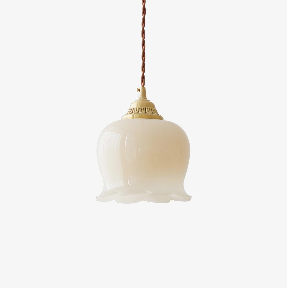 Brass Resin Petal Plug-In Pendant