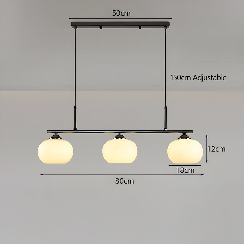Verstellbare Pendelleuchte - Nordische Hängeleuchte aus Glas für den Esstisch