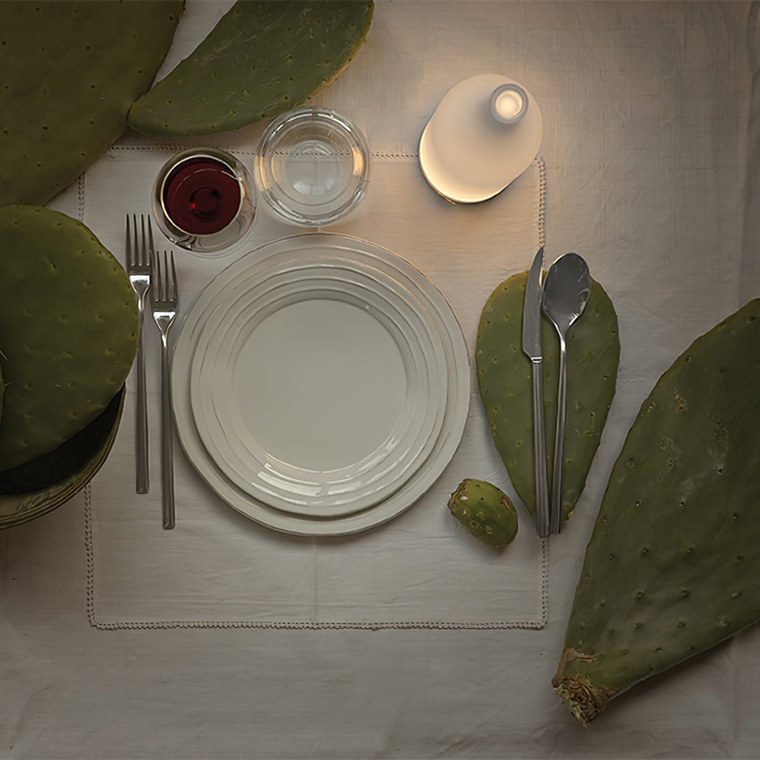 Battery Table Lamp - Modern Glass Light for Dining & Living Spaces