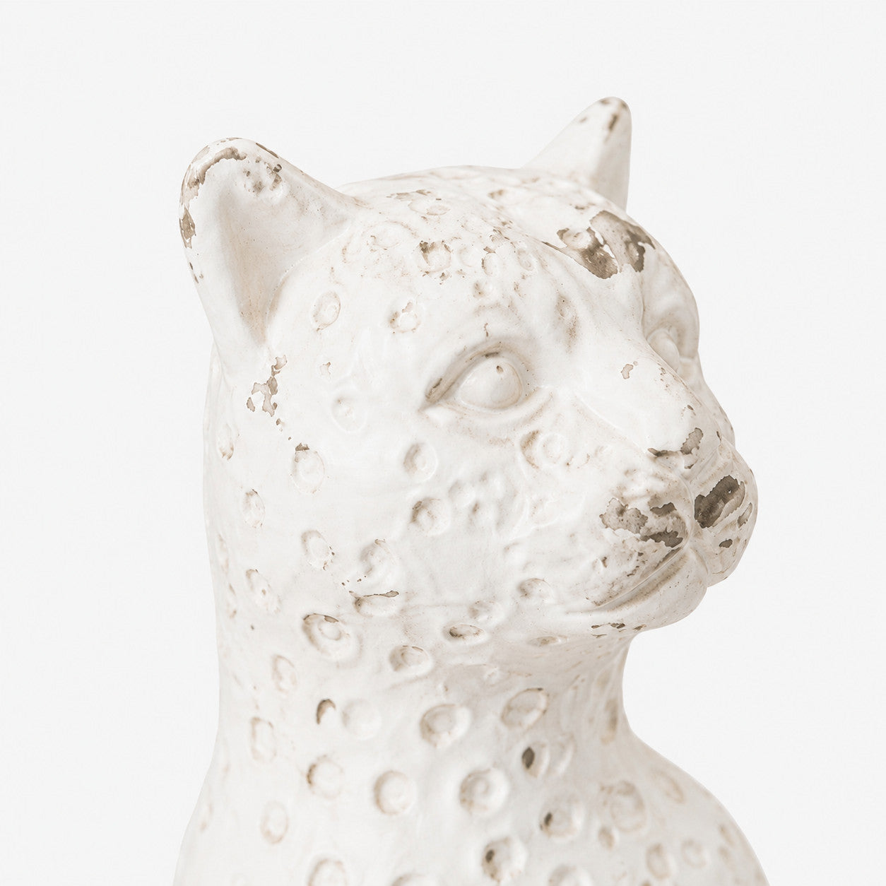 Leopard bookend head detail