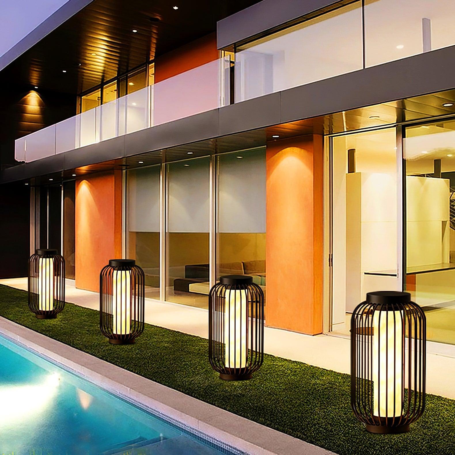 Metal Outdoor Table Lamp - Elegant Weather-Proof Lamp for Patio