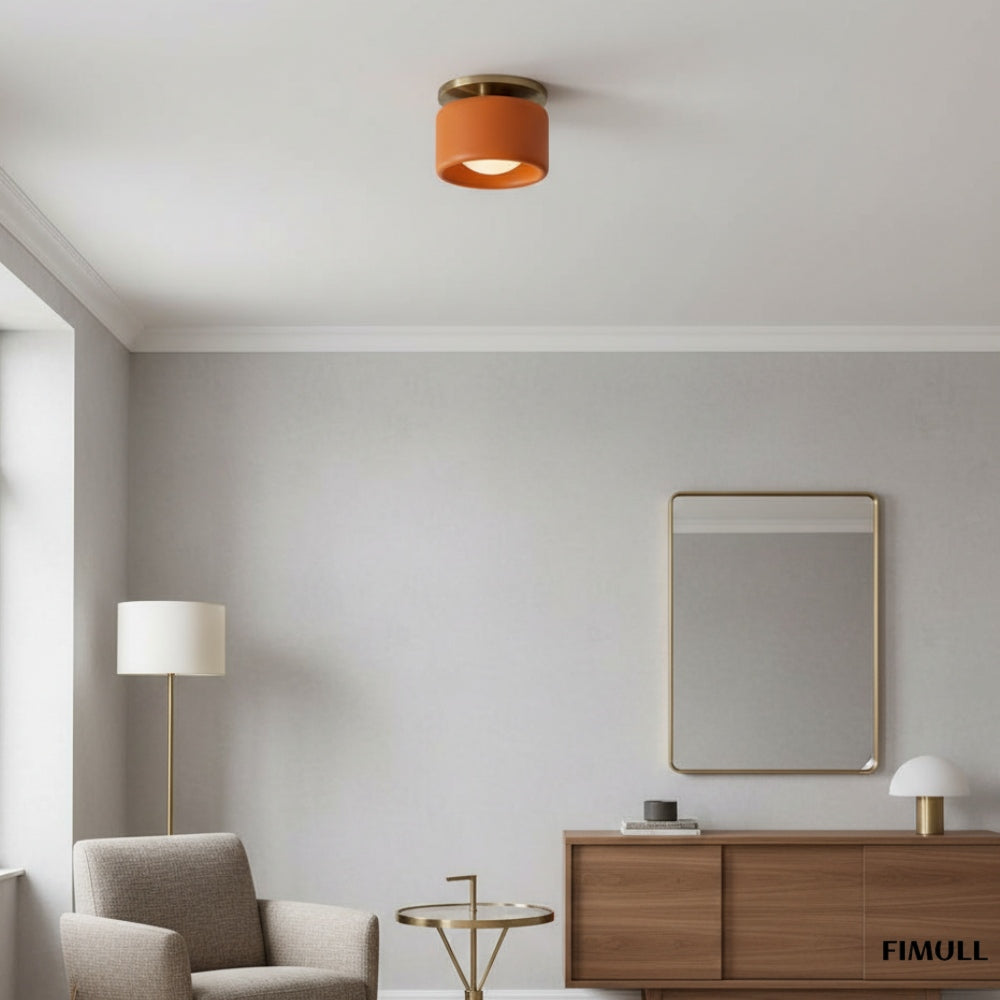Elegant Porcelain Metal Ceiling Light with Modern Design for Living Room and Bedroom