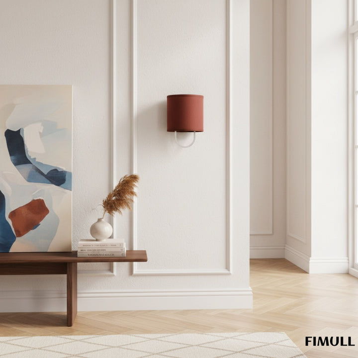 Nolvara Elegant Wall Light Featuring Soft Shade and Metal Arm
