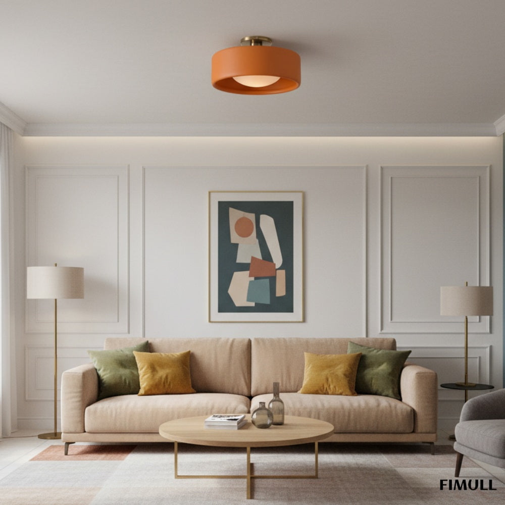 Elegant Porcelain Metal Ceiling Light with Modern Design for Living Room and Bedroom