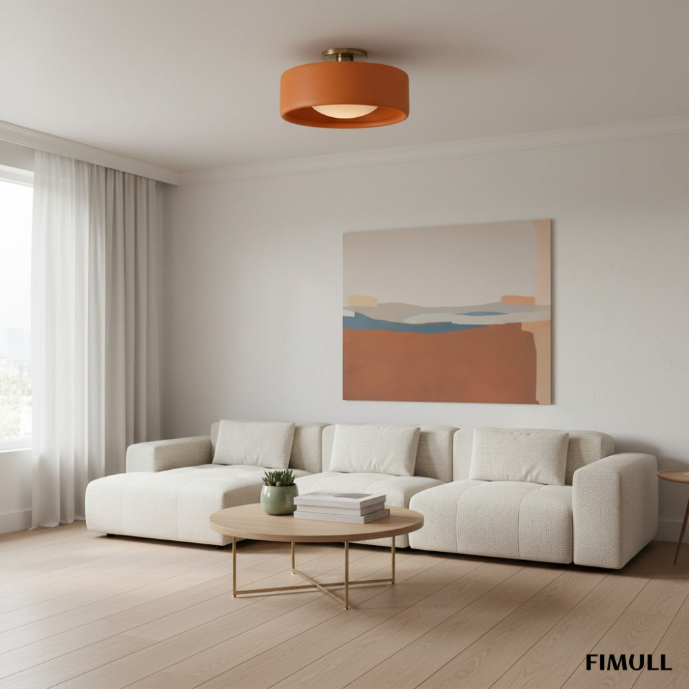 Elegant Porcelain Metal Ceiling Light with Modern Design for Living Room and Bedroom