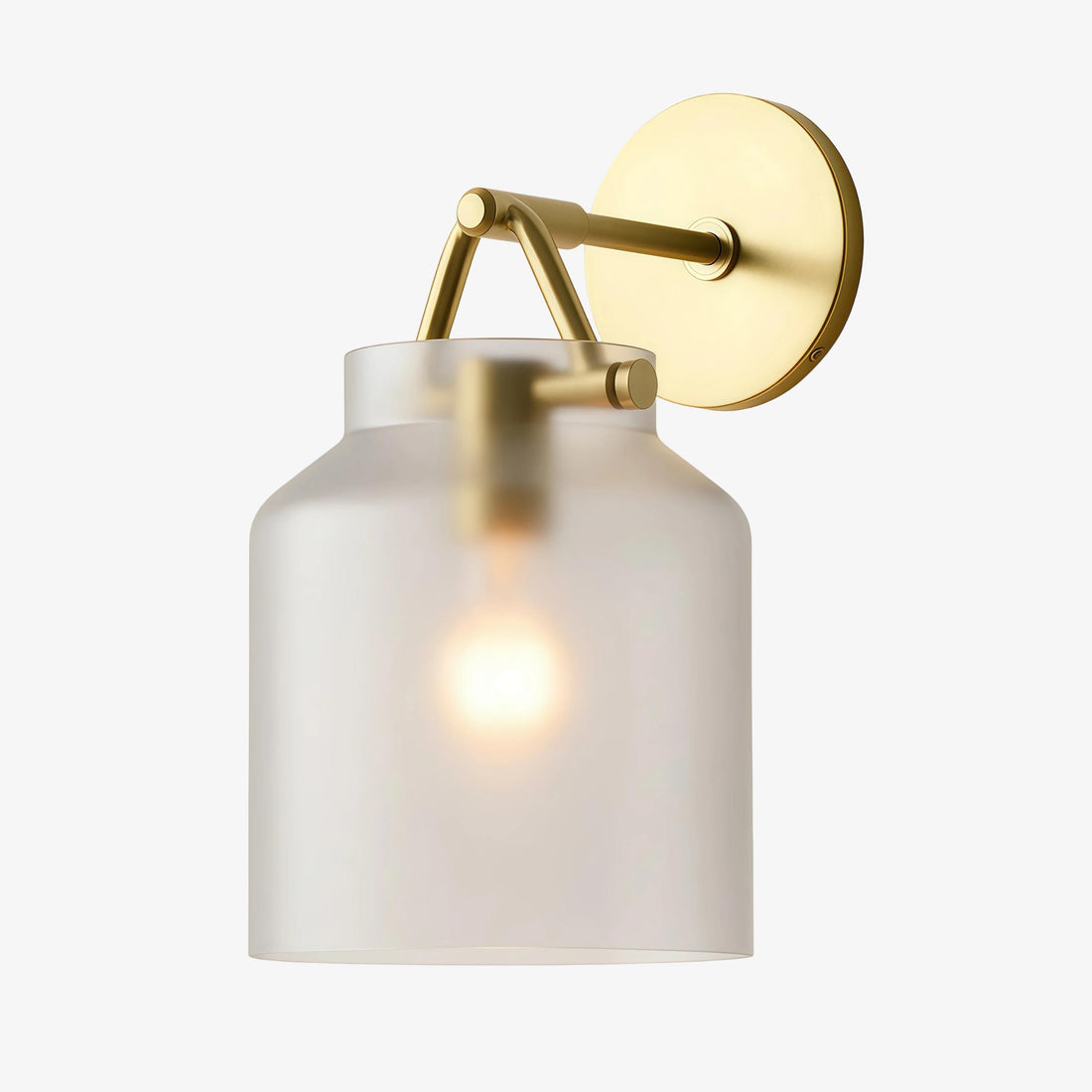 Hanton Wandleuchte aus Messing mit Feuchtraumschutz – Moderne Wandleuchte aus Glas für das Badezimmer
