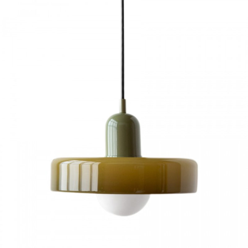 Modern Disc Morandi Colorful Glass Pendant Light