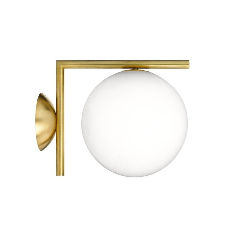 IC Wandleuchte - Messing und Glas Globus Luxuslampe für Korridor