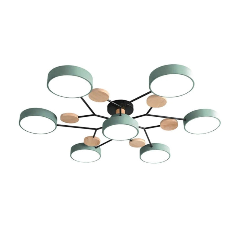 Morandi Disc Branch Multihead Ceiling Light