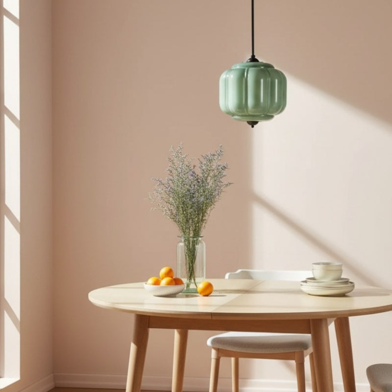 Eloise Vintage Pendant Light - Milk Glass Shade Light for Dining Room