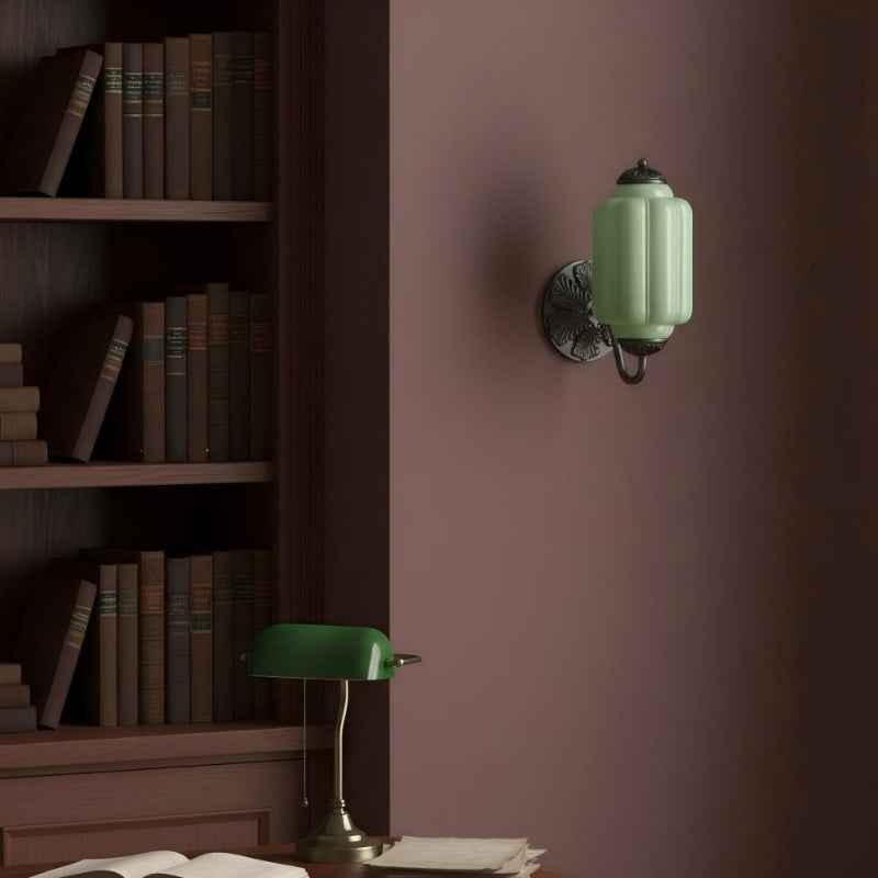 Milk Glass Vintage Eloise Bedside Wall Sconce