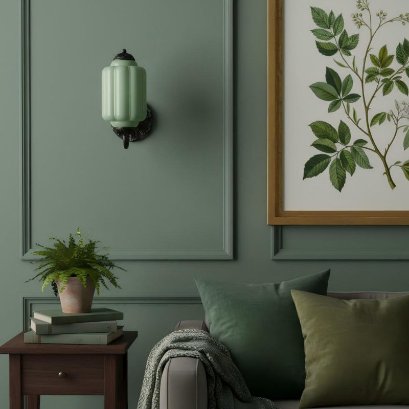 Milk Glass Vintage Eloise Bedside Wall Sconce
