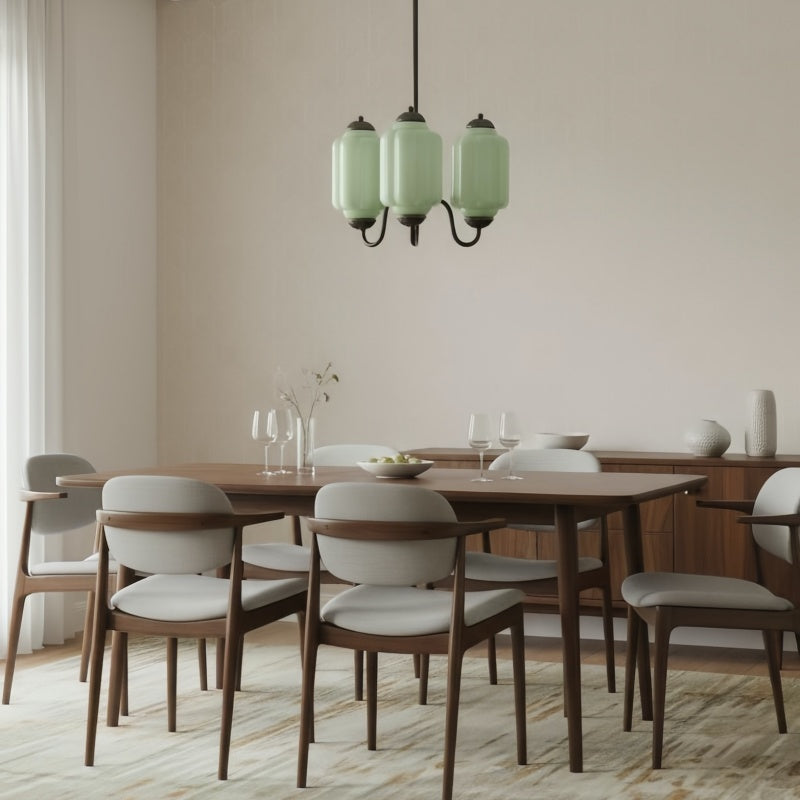 Eloise Vintage Kronleuchter - Milchglas 3-Kopf-Lampe für Schlafzimmer