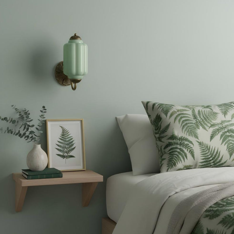 Milk Glass Vintage Eloise Bedside Wall Sconce