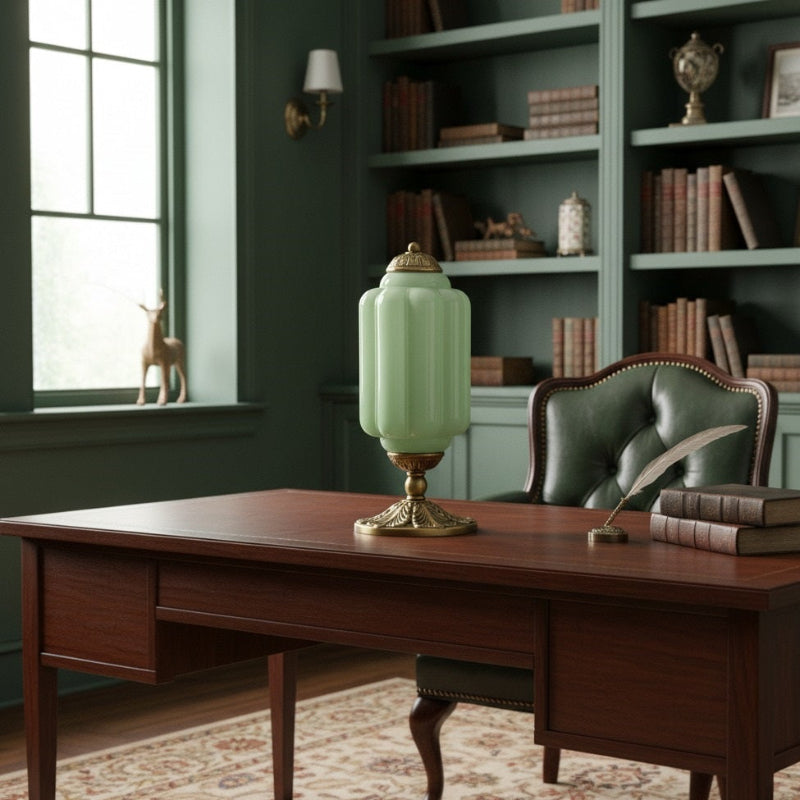 Vintage Milk Glass Eloise Table Lamp