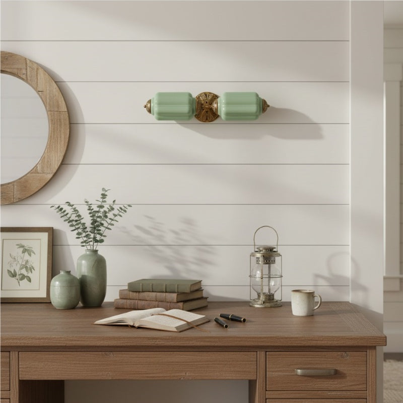 Eloise Laternen-Wandleuchte – Vintage-Glasschirm für Flurbeleuchtung