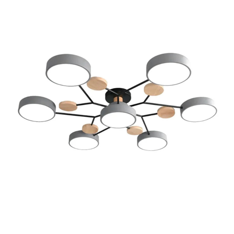 Morandi Disc Branch Multihead Ceiling Light