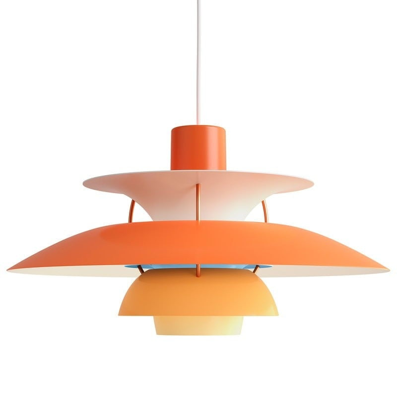 Dänische Pendelleuchte aus Metall – Klassische mehrschichtige Lampenschirmlampe fürs Schlafzimmer