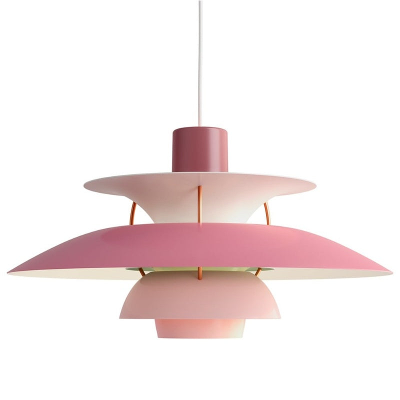 Dänische Pendelleuchte aus Metall – Klassische mehrschichtige Lampenschirmlampe fürs Schlafzimmer