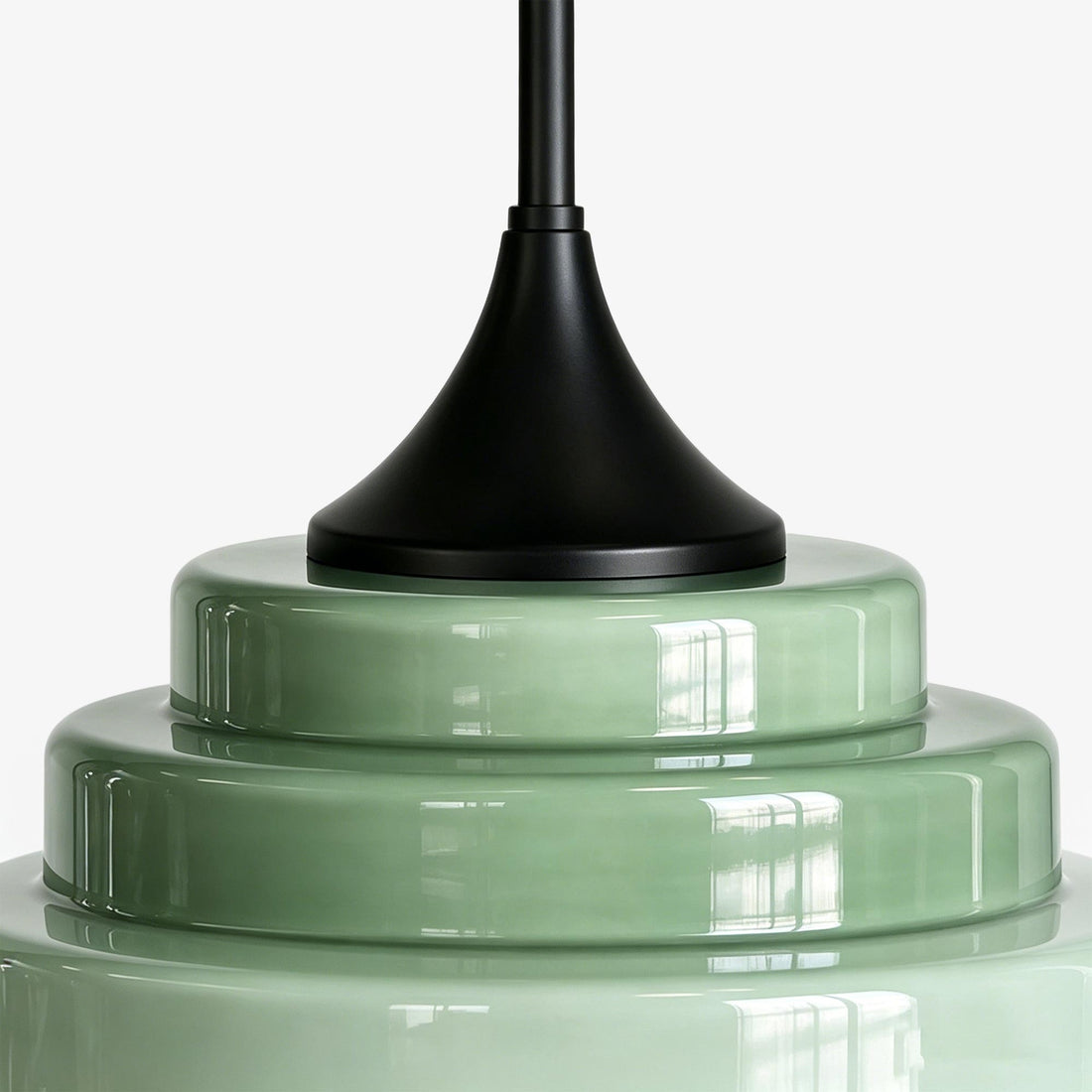 Sanenos Geometric Glass Pendant Light with Gradient Color Shade for Dining Room