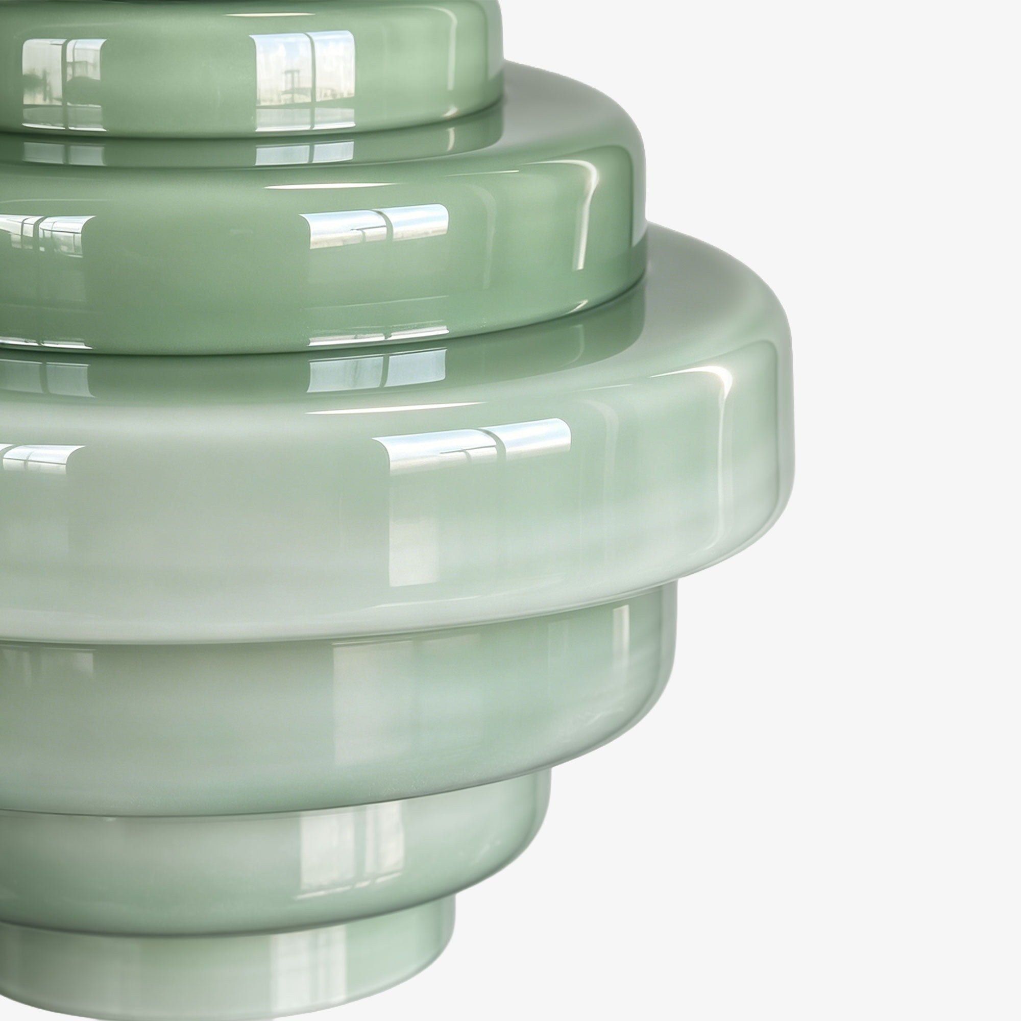 Sanenos Geometric Glass Pendant Light with Gradient Color Shade for Dining Room