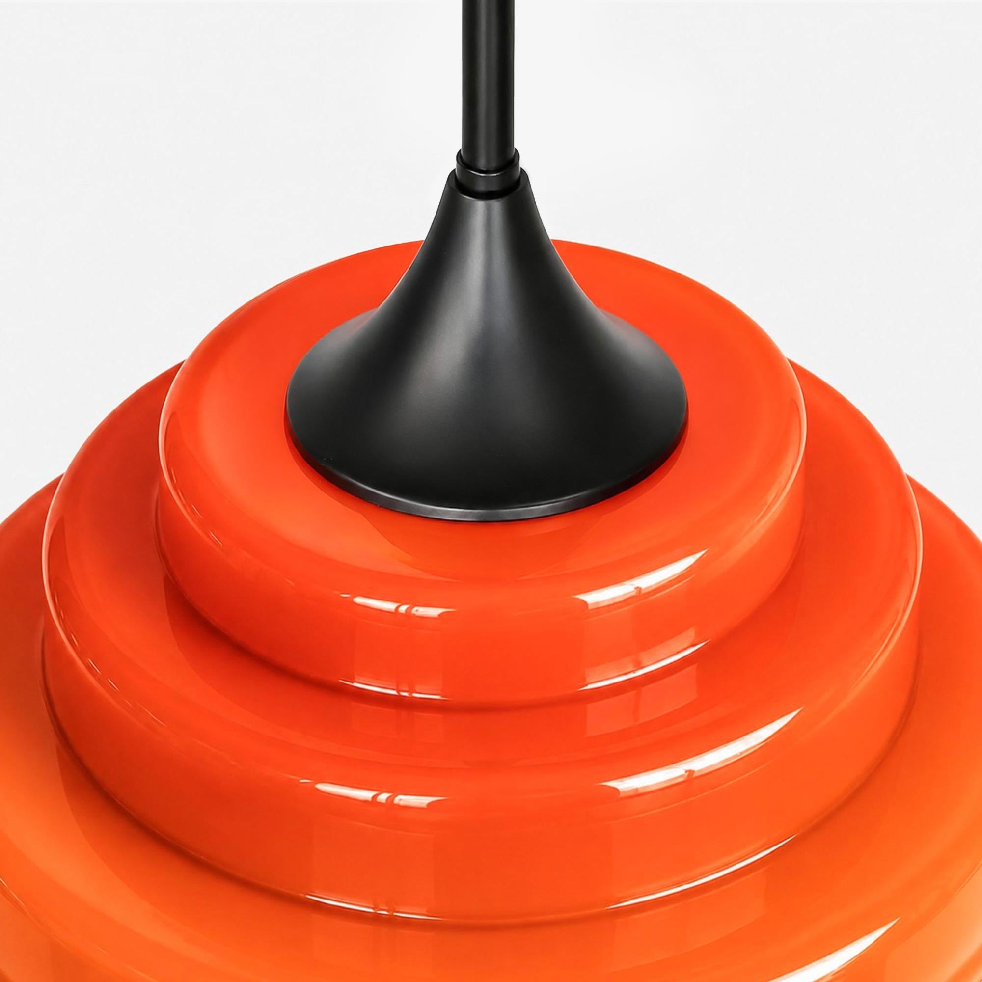 Sanenos Geometric Glass Pendant Light with Gradient Color Shade for Dining Room