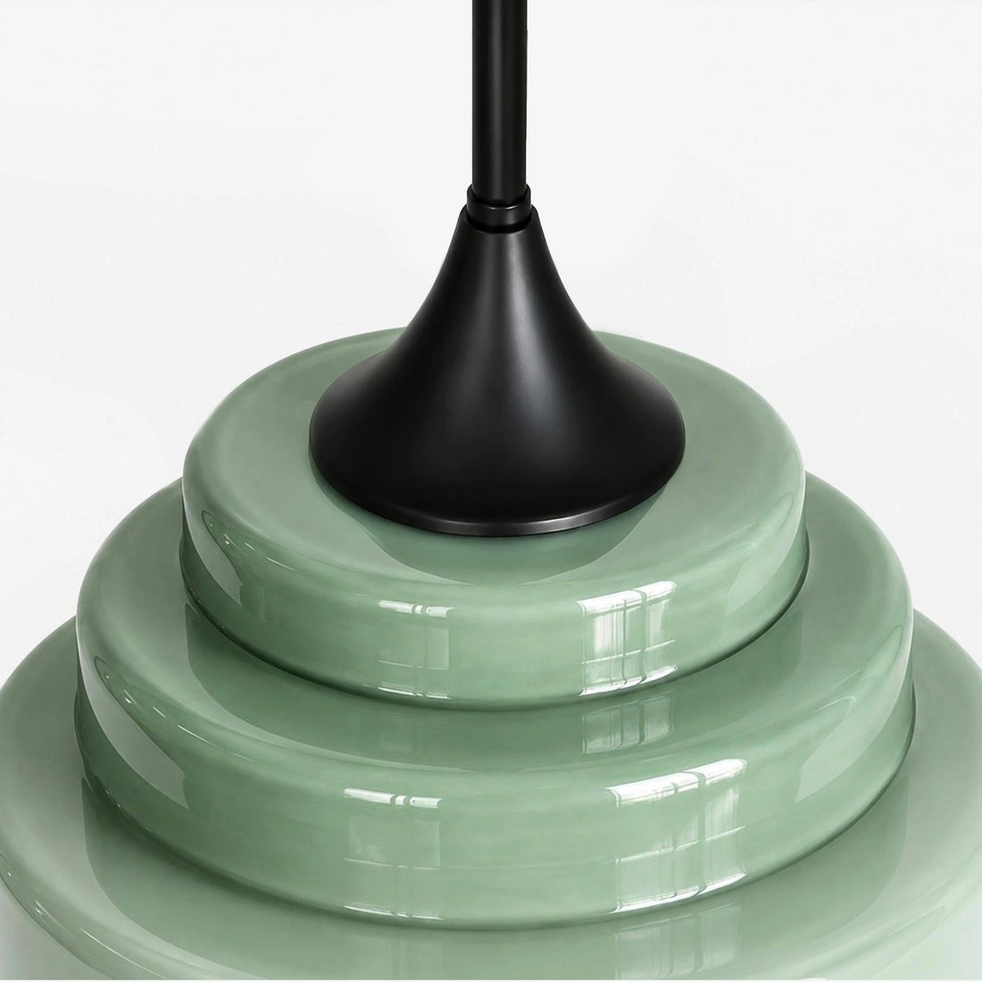 Sanenos Geometric Glass Pendant Light with Gradient Color Shade for Dining Room