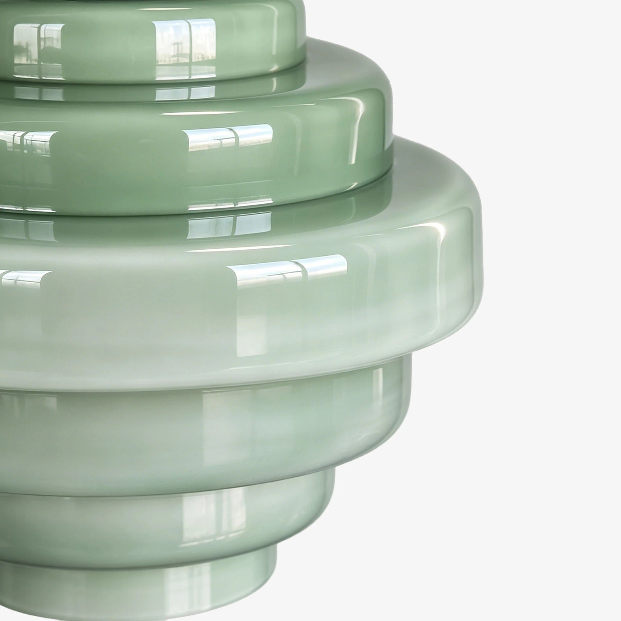 Sanenos Geometric Glass Pendant Light with Gradient Color Shade for Dining Room