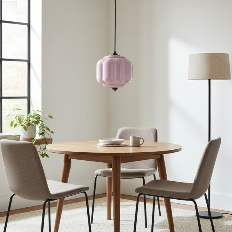 Eloise Vintage Pendant Light - Milk Glass Shade Light for Dining Room