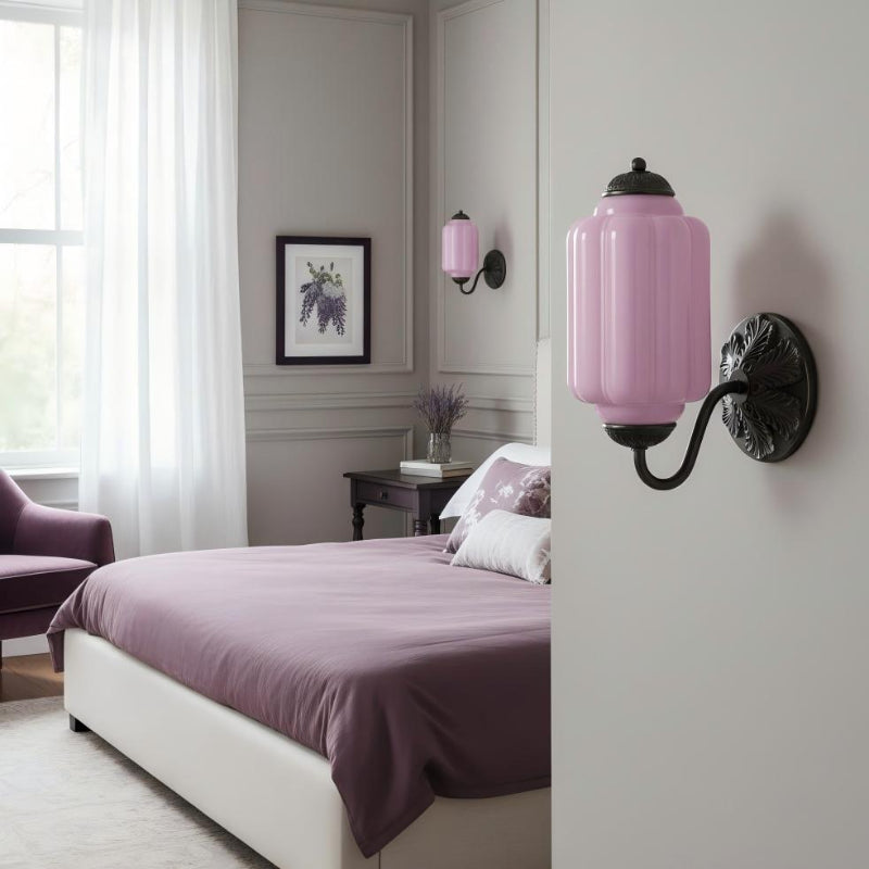 Milk Glass Vintage Eloise Bedside Wall Sconce