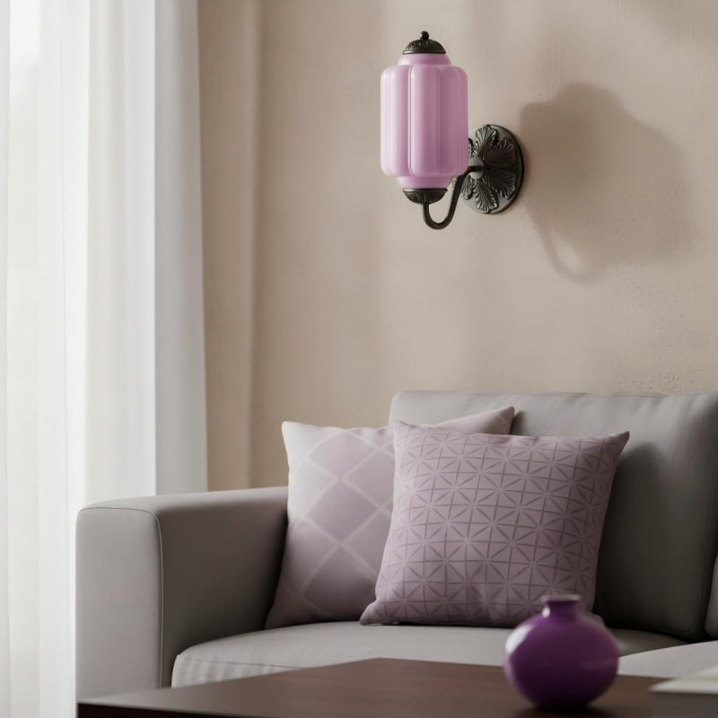 Milk Glass Vintage Eloise Bedside Wall Sconce