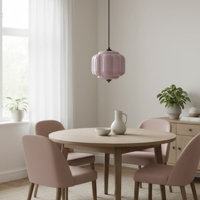 Eloise Vintage Pendant Light - Milk Glass Shade Light for Dining Room