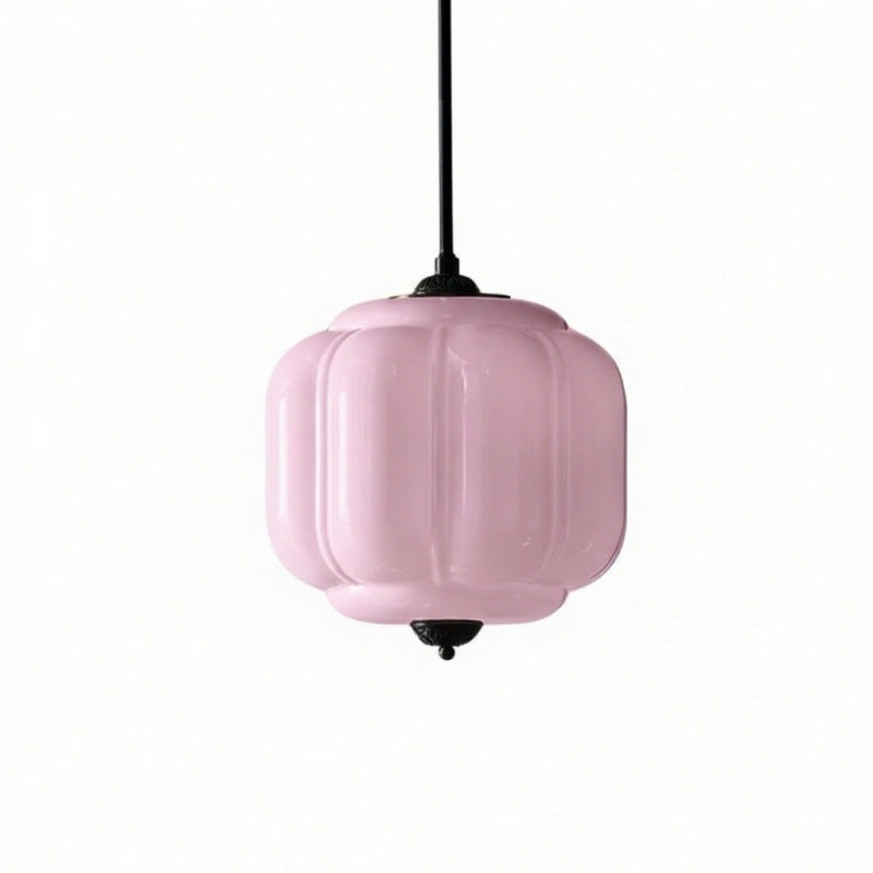 Eloise Vintage Pendant Light - Milk Glass Shade Light for Dining Room