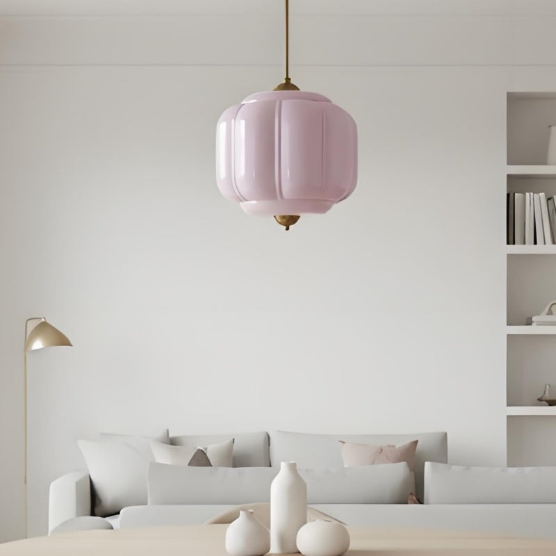 Eloise Vintage Pendant Light - Milk Glass Shade Light for Dining Room