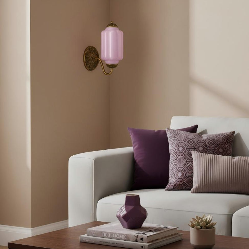 Milk Glass Vintage Eloise Bedside Wall Sconce