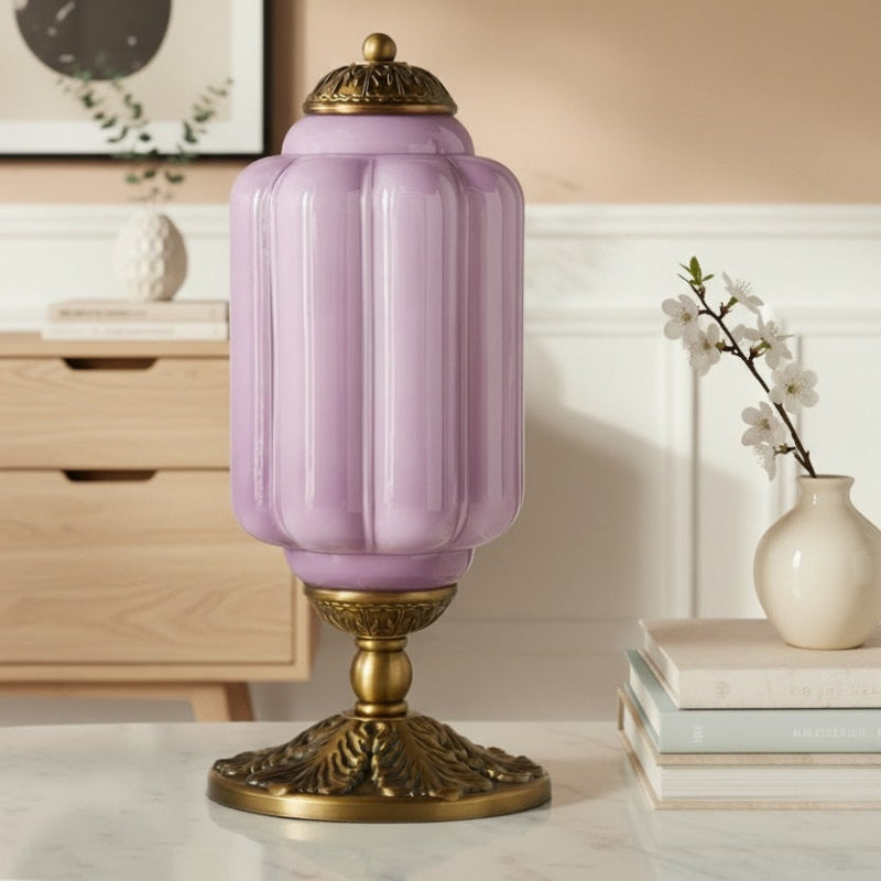 Vintage Milk Glass Eloise Table Lamp