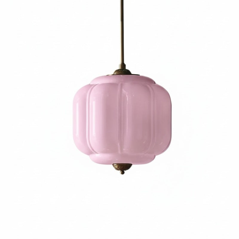 Eloise Vintage Pendant Light - Milk Glass Shade Light for Dining Room