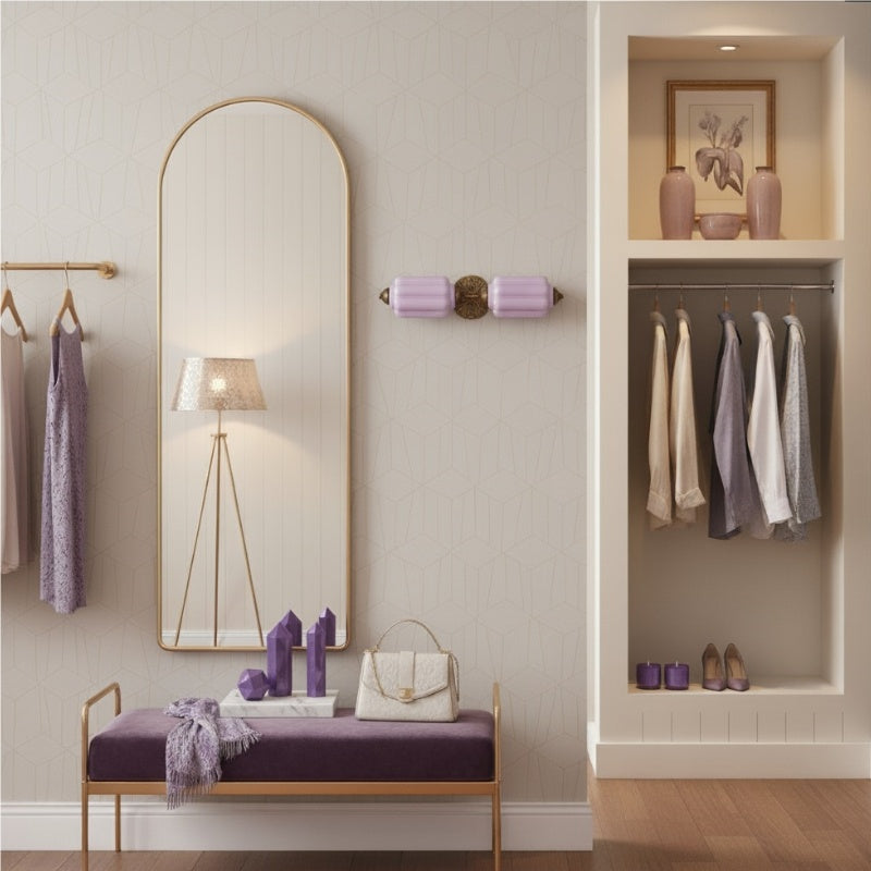 Eloise Laternen-Wandleuchte – Vintage-Glasschirm für Flurbeleuchtung