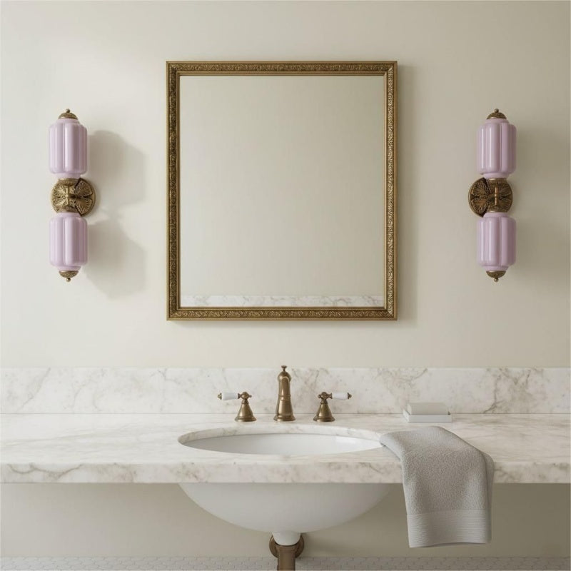 Eloise Laternen-Wandleuchte – Vintage-Glasschirm für Flurbeleuchtung