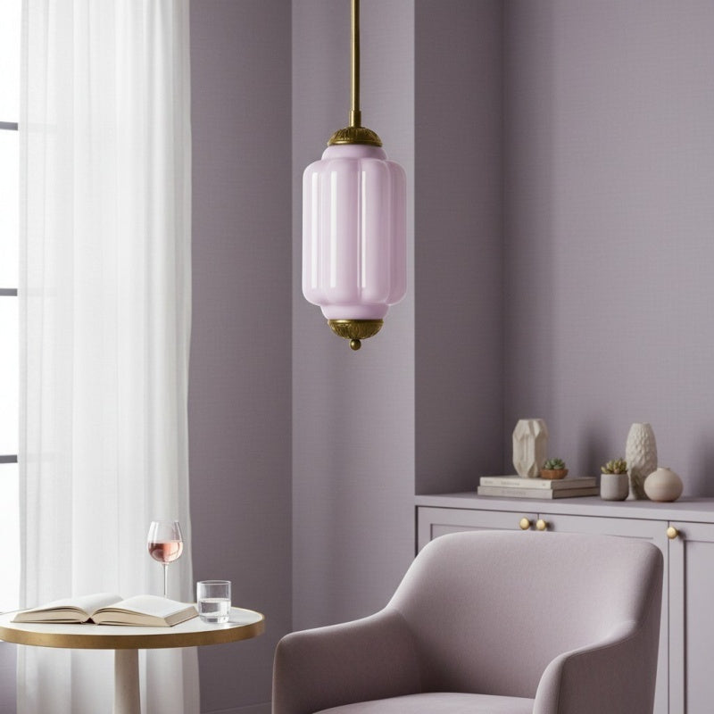 Eloise Vintage Glass Pendant Lamp - Slim Shade Lighting for Kitchen