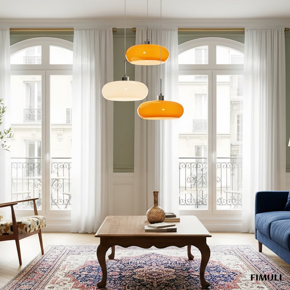 Bauhaus Glass Pendant Lamp Mid Century Modern for Kitchens and Dining