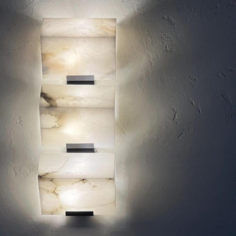 Modern Cube Alabaster Wall Lamp