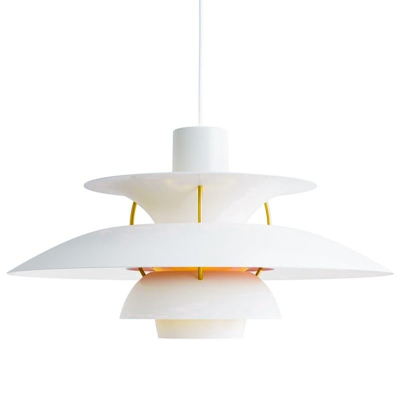 Dänische Pendelleuchte aus Metall – Klassische mehrschichtige Lampenschirmlampe fürs Schlafzimmer