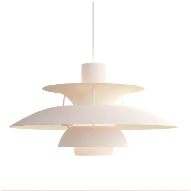 Danish Metal Pendant Light - Classic Multilayer Shade Lamp for Bedroom