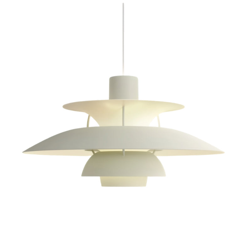 Dänische Pendelleuchte aus Metall – Klassische mehrschichtige Lampenschirmlampe fürs Schlafzimmer