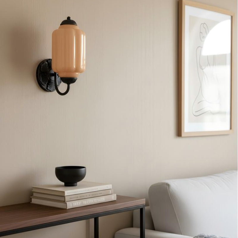 Milk Glass Vintage Eloise Bedside Wall Sconce