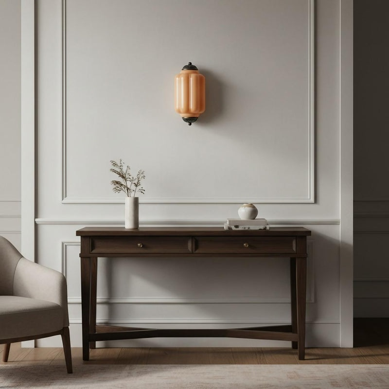 Eloise Flush Mount Sconce - Vintage Milk Glass Light for Bedside
