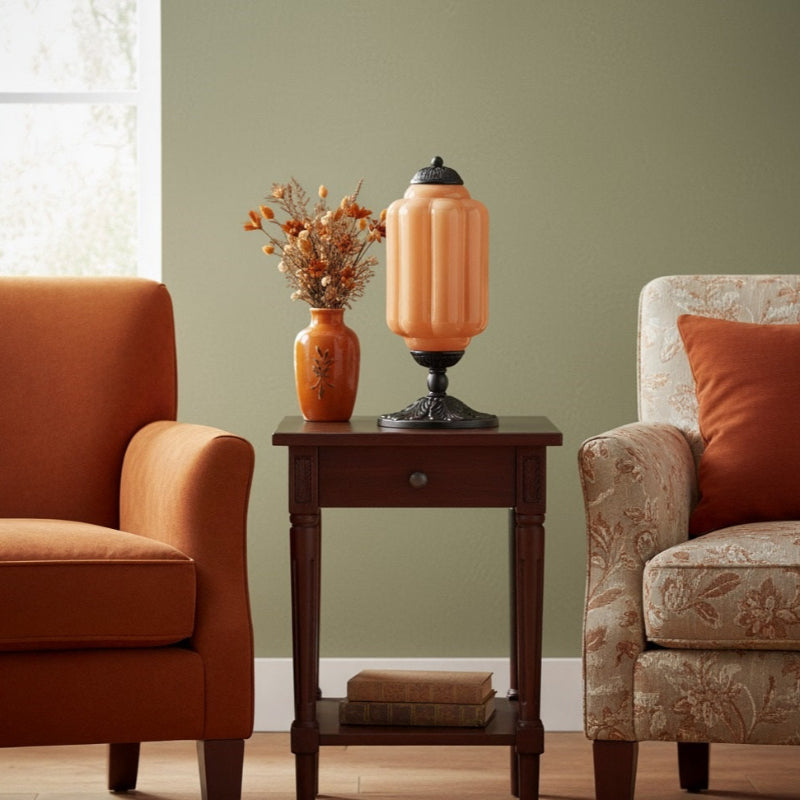 Vintage Milk Glass Eloise Table Lamp