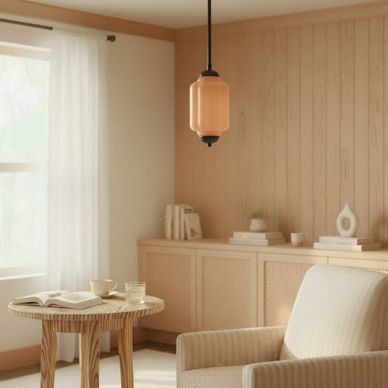 Eloise Vintage Glass Pendant Lamp - Slim Shade Lighting for Kitchen