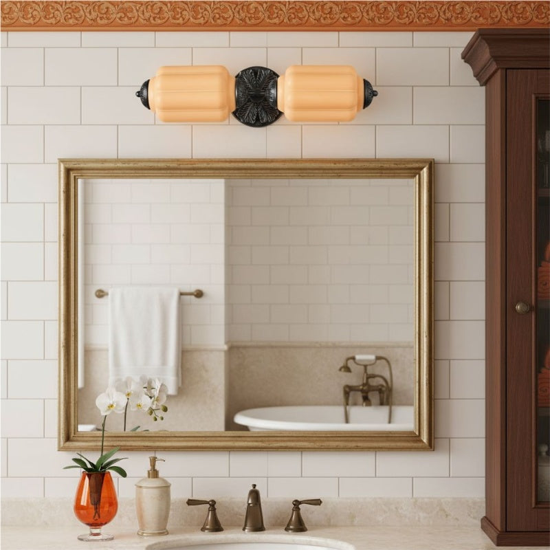 Eloise Laternen-Wandleuchte – Vintage-Glasschirm für Flurbeleuchtung